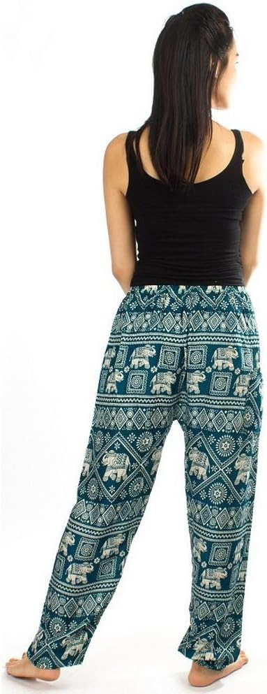 LOFBAZ Harem Pants for Women S-4XL Plus Elephant Yoga Boho Beach Lounge PJs - Image 2