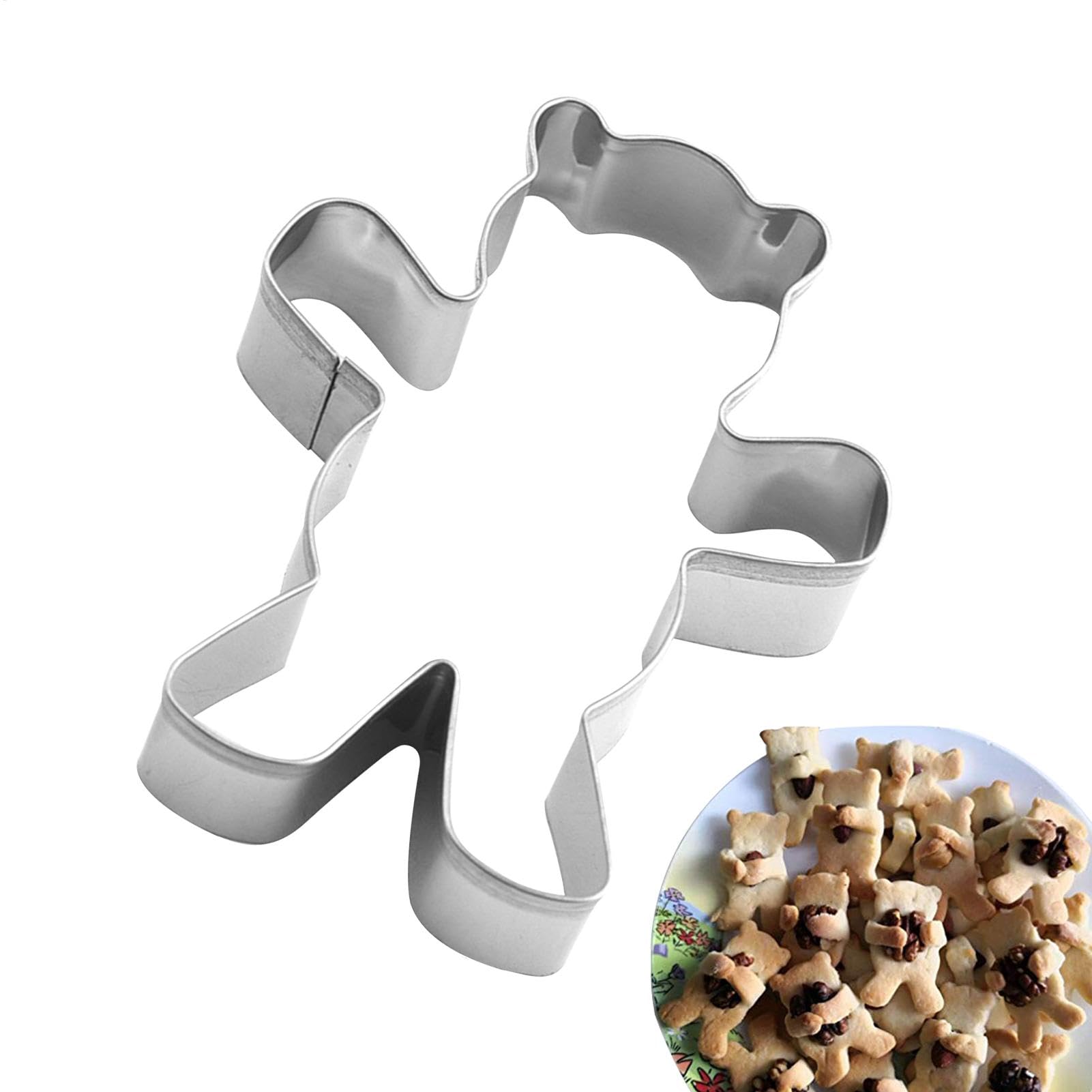 Stampino Per Biscotti A Forma Di Orso Polare – 7 Cm, In Acciaio Inox, Per Pasta, Fondant, E Creazioni Hobby