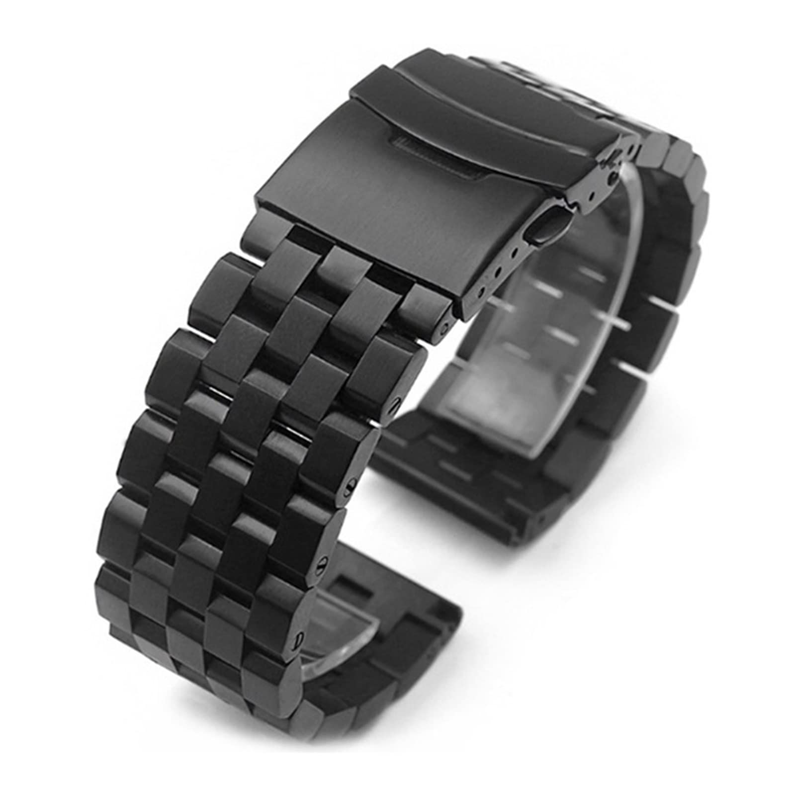 Fanda di orologi in metallo Premium Solid in acciaio inossidabile cinghie da uomo Donne Black Silver Wristband 26mm 24mm 22mm 20mm 18mm