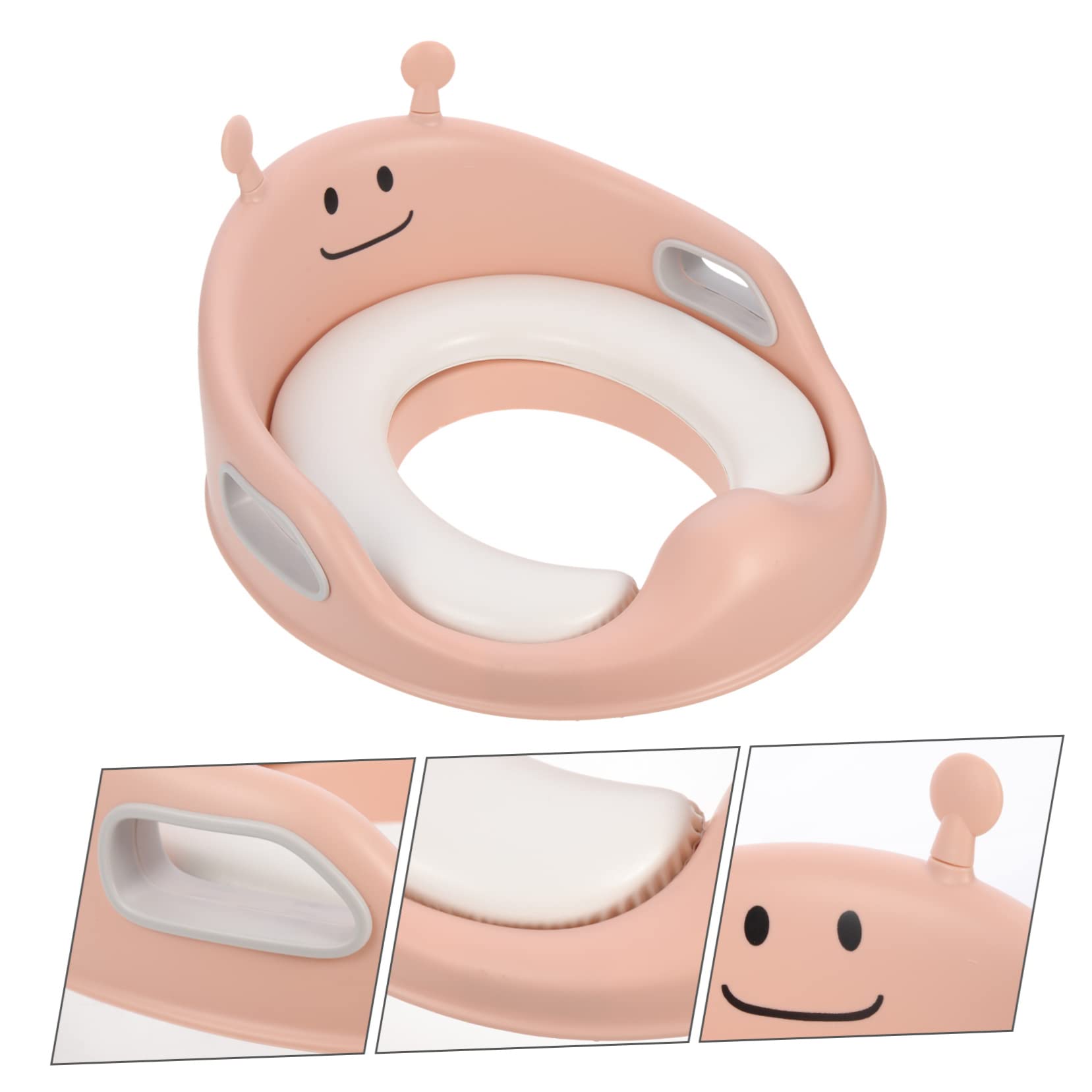 Hohopeti Asiento De Inodoro Infantil Para Entrenamiento De Niño Niña Cojín Ergonómico De Pu Diseño De Dibujos Animados Reductor De Baño Portátil Para Viajes y Uso Casa