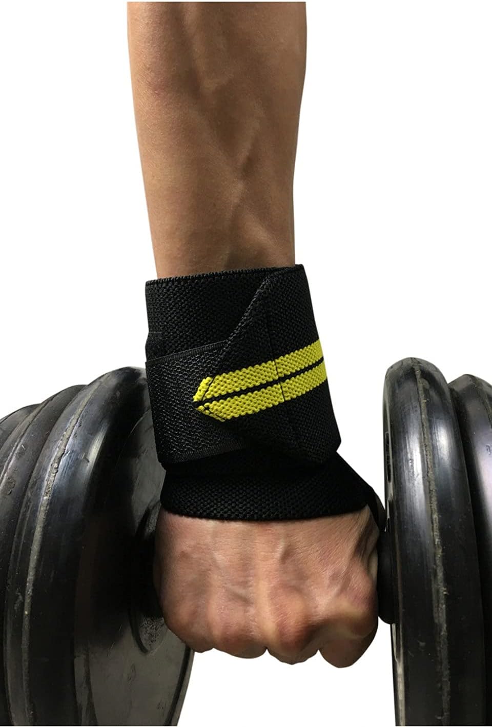1PCS Weight Lifting Wrist Wraps Thumb Support Straps Gym Winding Wrist Bracers Fitness Sports Wristband Hand Bands(Black)