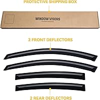 Vista 447 de Visera de ventana para Chevy Silverado 1500/GMC Sierra 1500/Avalanche/Suburban Crew Cab 2007-2013, protectores de lluvia, deflector de ventilación