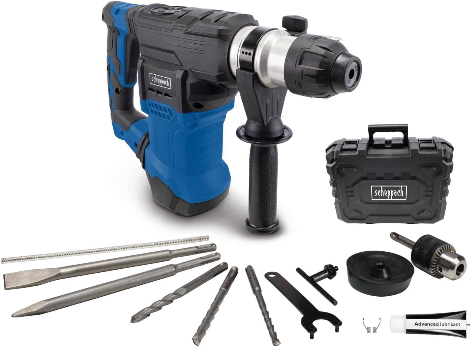 ENEACRO SDS Max Demo Hammer, Powerful, 1300 W, 20 Joules for Cement, Aluminium Alloy Housing, Vibration Control, Tool Set and Chisel