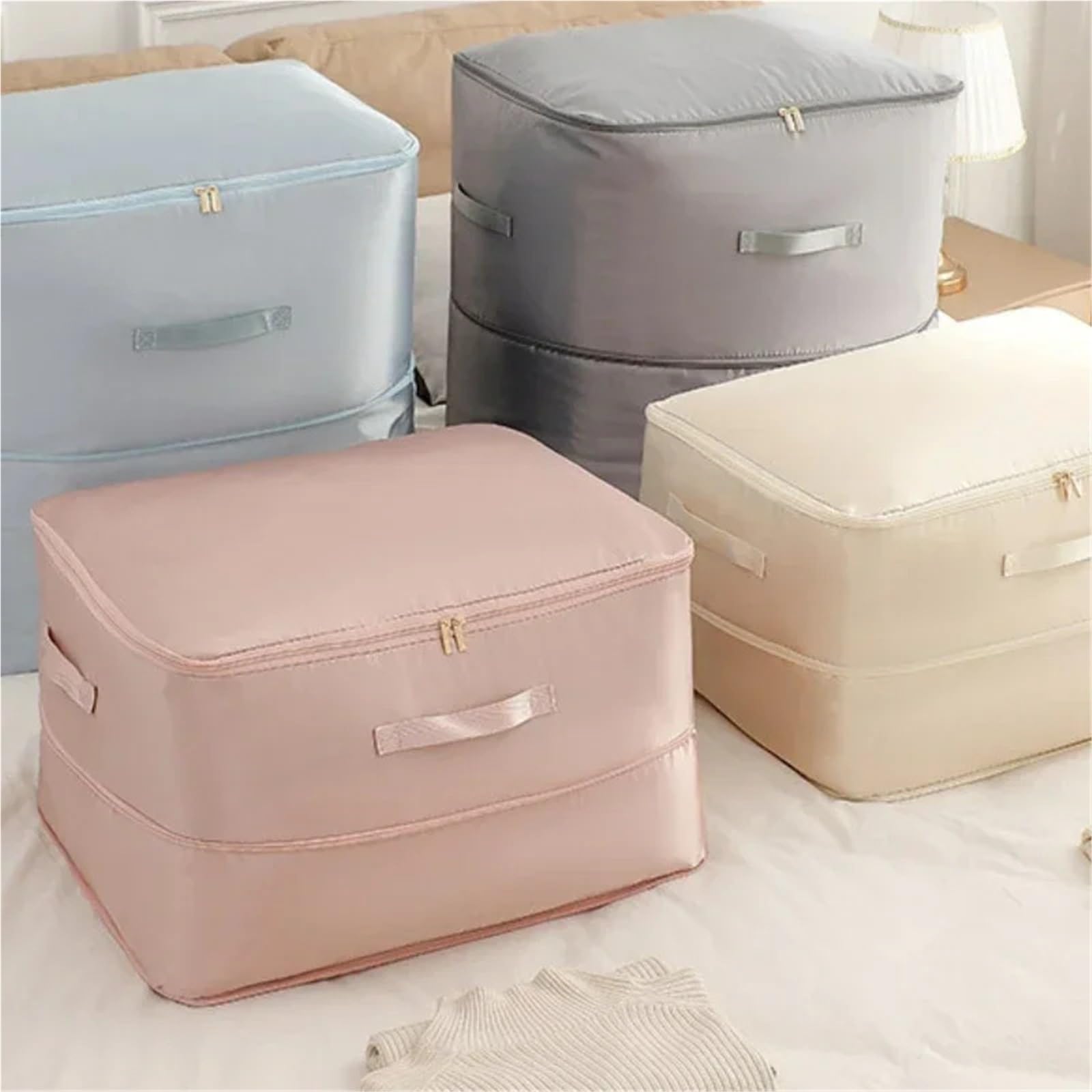 Bolsas Vacio Ropa Bolsa de compresión grande | Colcha ropa armario organizador Storagepouch Ultra ahorro de espacio uno mismo(Blue-L)