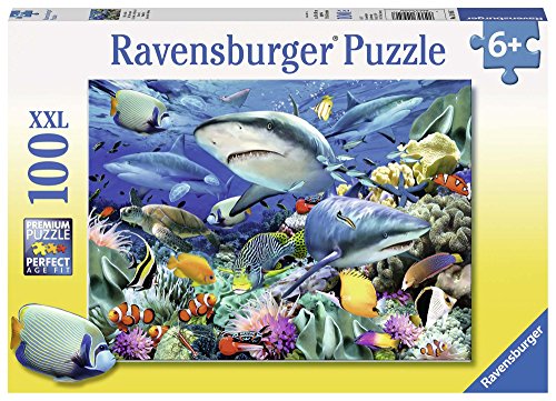 Ravensburger Kinderpuzzle - 10951 Riff der Haie - Unterwasserwelt-Puzzle für Kinder ab 6 Jahren, mit 100 Teilen im XXL…