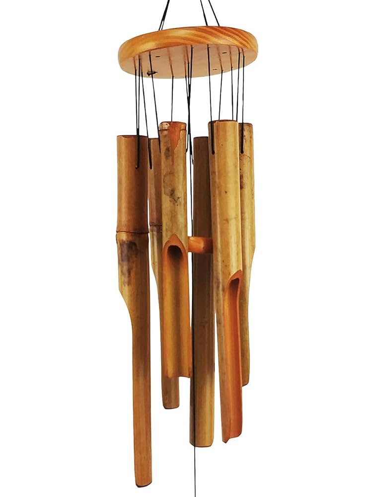 Amazon.co.jp: Bamboo Wind Chime Outdoor Wooden Music Wind