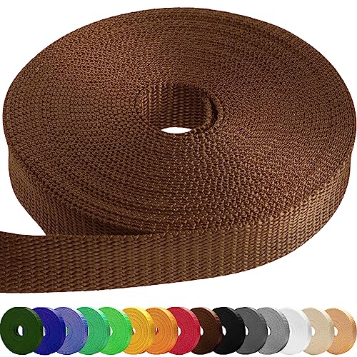 Image of TECEUM 3 /4 inch & 5 /8 inch & 1 inch & 1.5 inch & 2 inch Webbing - 10 25 50 Yards - 40+ Colors - Heavy Duty 1 Inch 1.5 Inch 2 Inch Backpack Straps - Webbing for Outdoors Indoors Crafting DIY