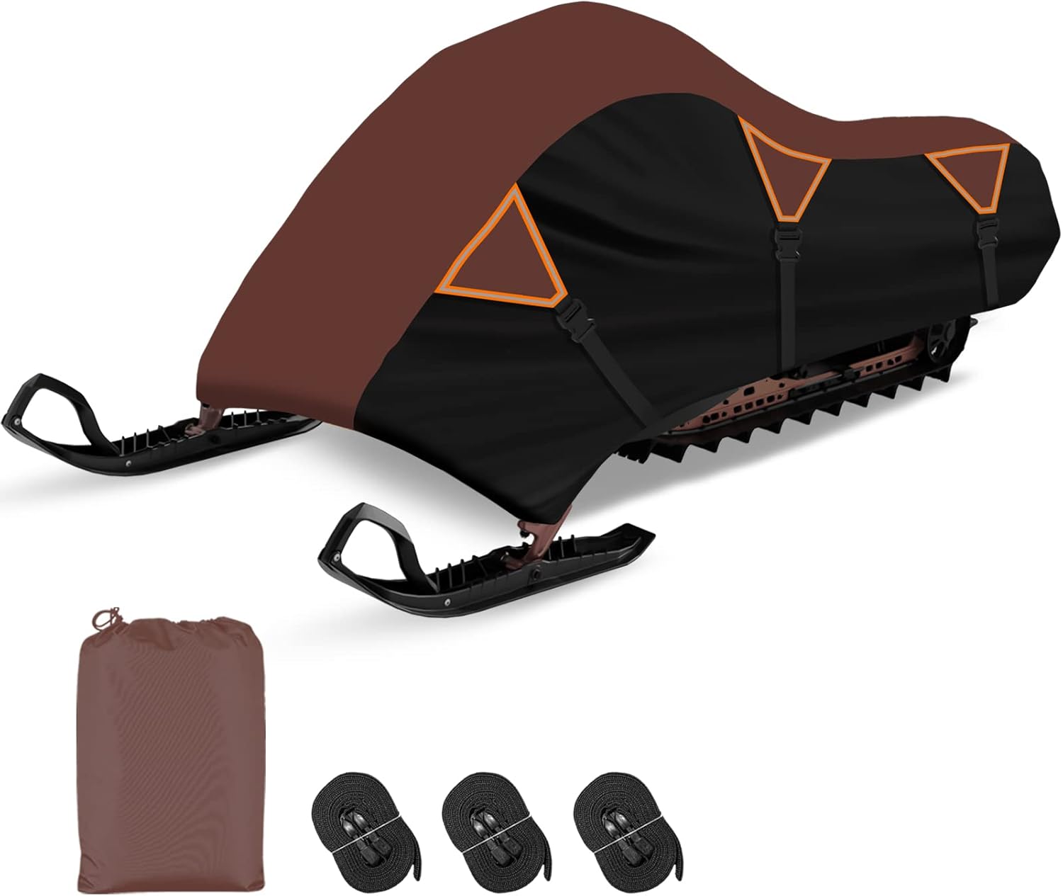 AUTOLION Snowmobile Cover, 600D Heavy Duty Waterproof Trailerable