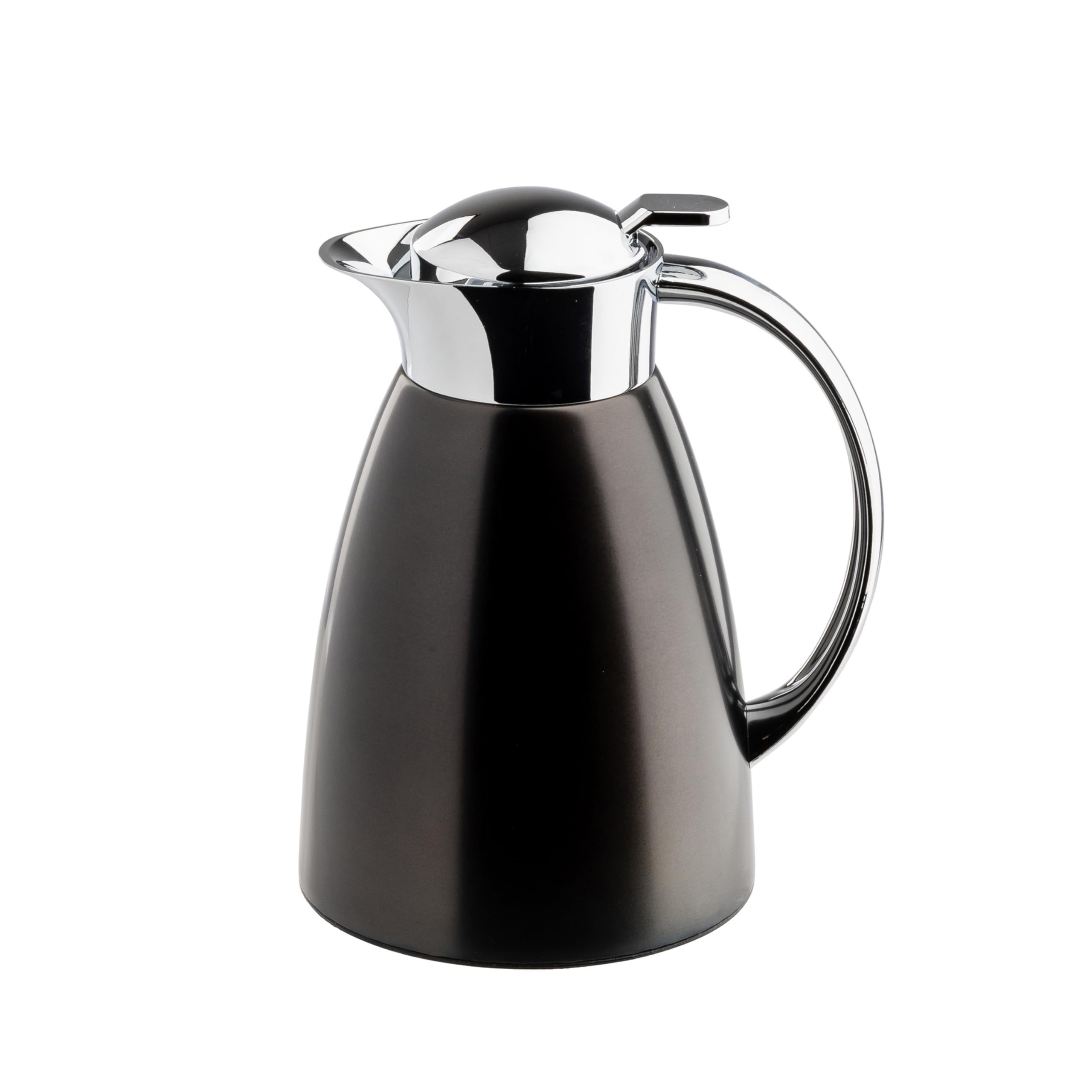 TableCraft 12680 - Jarra de café de acero inoxidable cepillado con acabado PVD negro, aislado al vacío, dispensador de café ligero a prueba de fugas, para cafeterías, restaurantes y catering