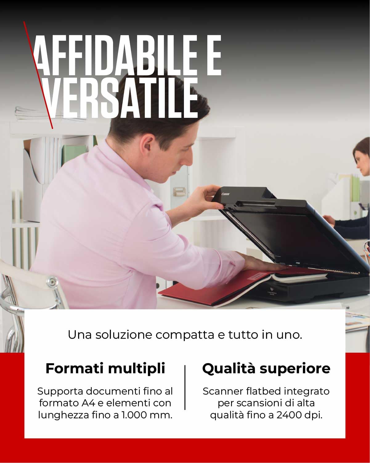 Canon Scanner per Documenti Piatto imageFORMULA DR-F120 | Scanner Fronte-Retro con USB per Casa e Ufficio | Fino a 20 Pagine al Minuto | Alimentatore Automatico da 50 Fogli | Software CaptureOnTouch