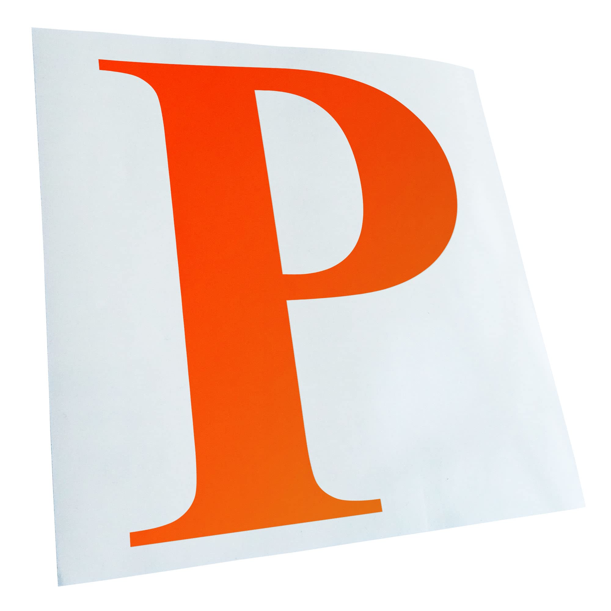 Kiwistar Letter P - Alphabet 10 x 9 cm in 15 Colours - Neon + Chrome Sticker