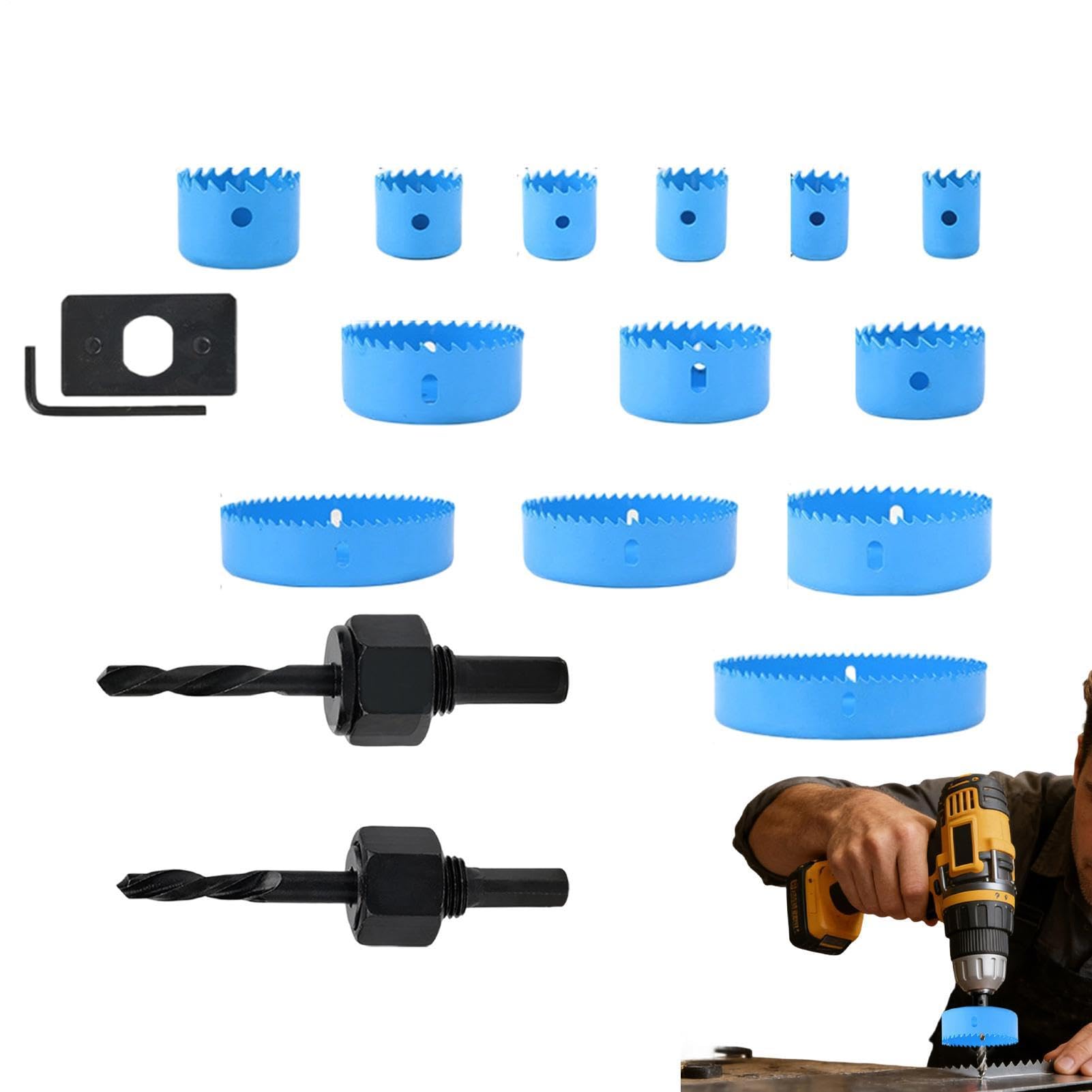 Sierra de corona Set de 13 piezas de cortadores