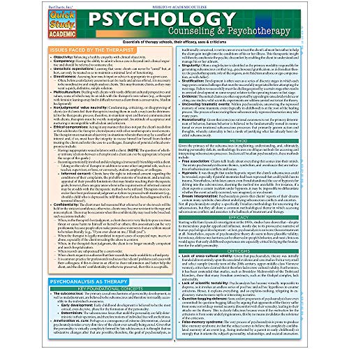 Psychology: Counseling & Psychotherapy QuickStudy Laminated Reference Guide - Image 2