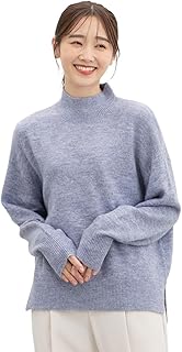 [ハニーズ] セーター 長袖 軽ふわっニット 再生ポリエステル ウール混 レディース ハイネックニット 5330311532