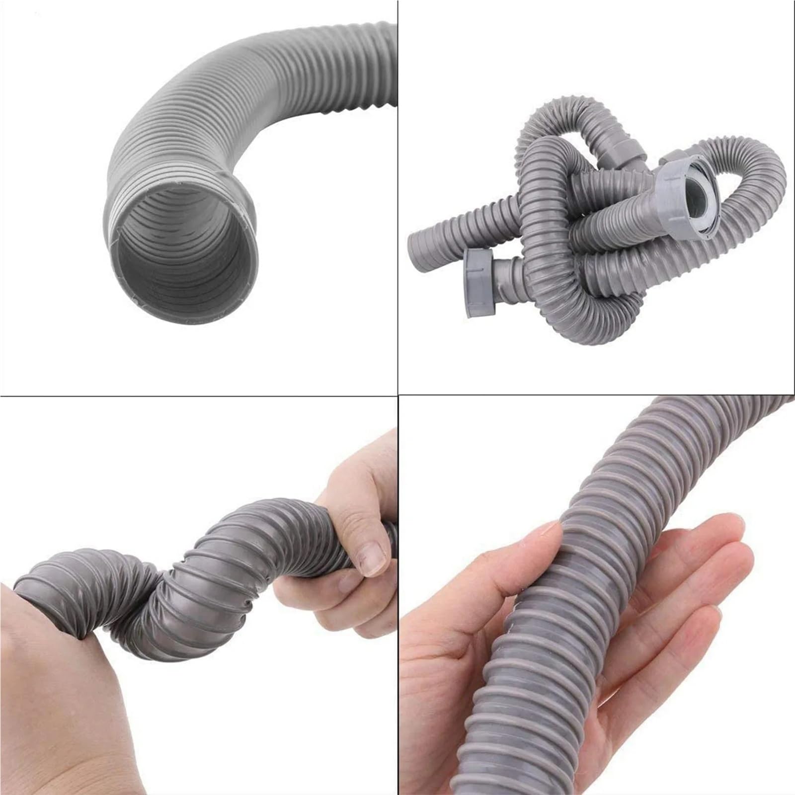 Tubo Di Drenaggio Della Lavatrice 3,5 Piedi | Tubo Di Scarico A Forma Di Y Della Lavatrice Connettore Tubo Lavatrice Interfa Rotante Con 2 Rin Impermeabile