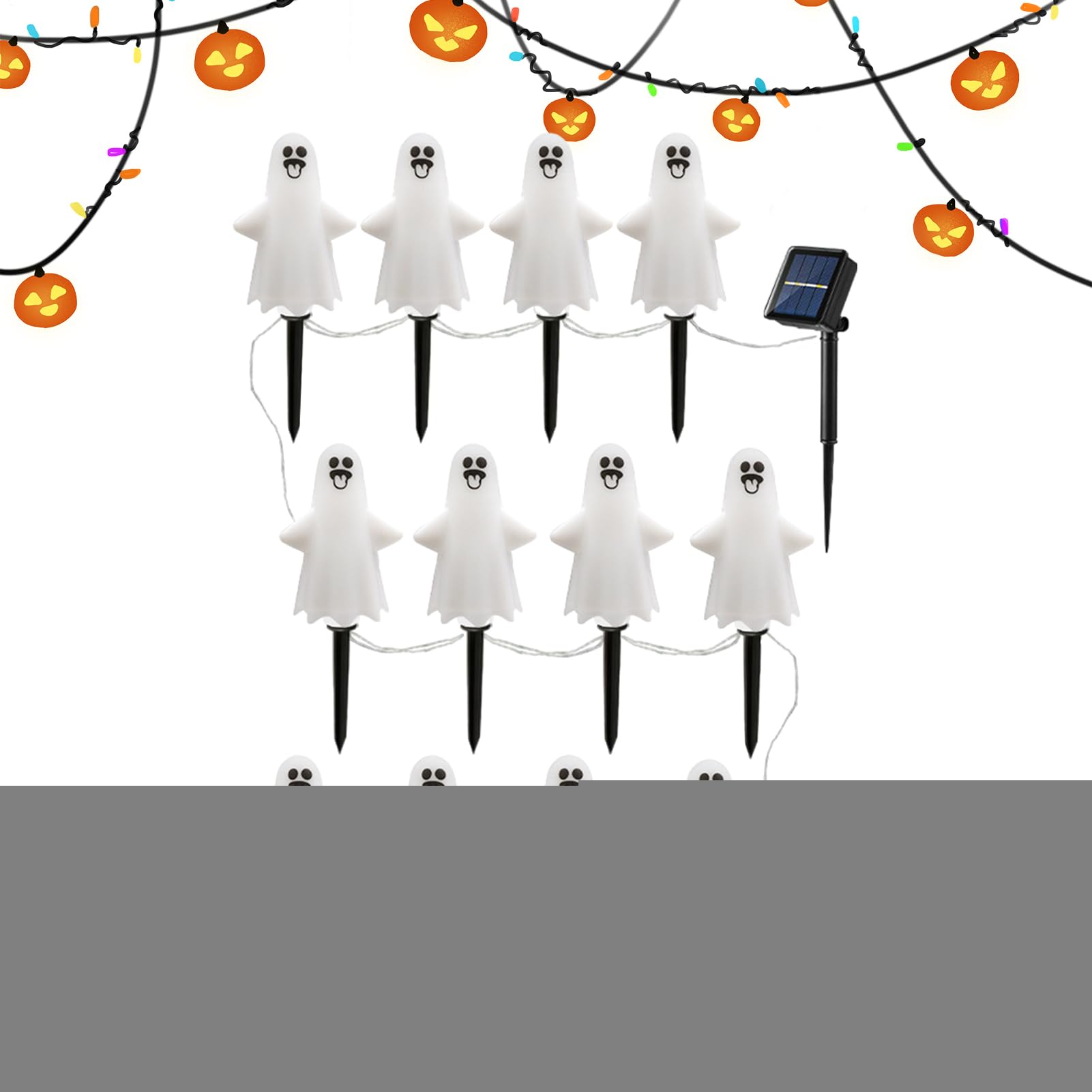 Lampy Solarne Zewnętrzne na Halloween Panel Słoneczny Wodoodporny I Odporny