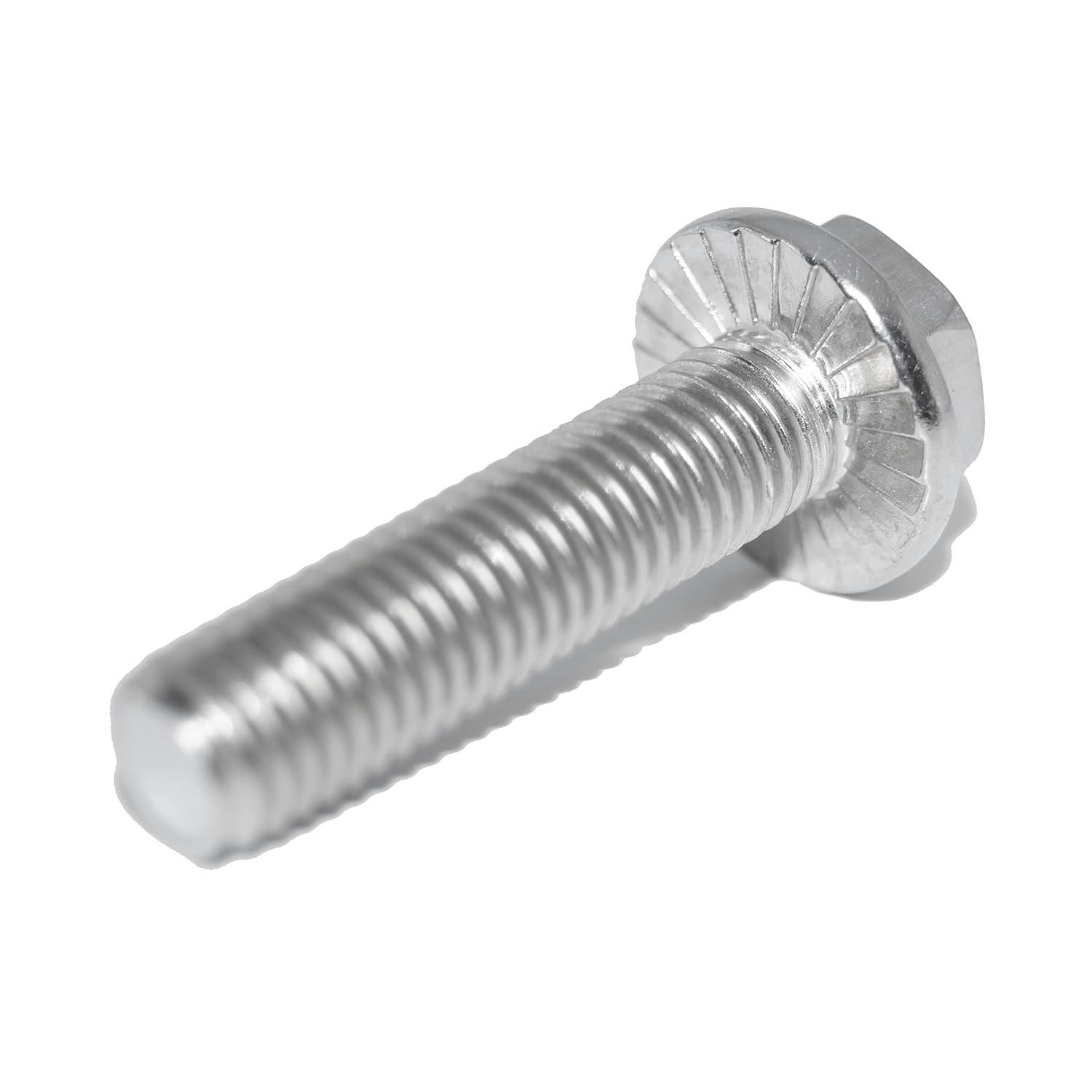Hexagon Screws with Flange M10 x 30 Pack of 20 DIN 6921 A2 Rustproof Stainless Steel Full Thread and Locking Toothing