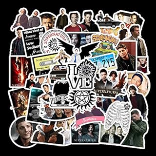 Supernatural Stickers for Laptop (50 PCS),Gift for Children Teens Adults Girl Boys,TV Movies Stickers for Water Bottle,Waterproof Vinyl Stickers for Dairy,Scrapbook,Skateboard
