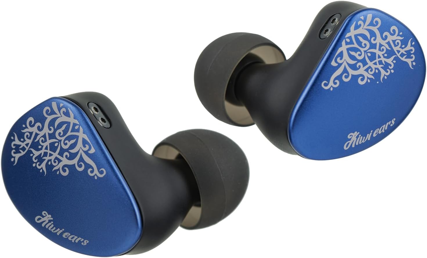 Kiwi Ears Cadenza II in Ear Monitor, 10mm Titanium Dynamic Driver IEM Earphone with KARS 2.0 for Precise Tonal Balance - CNC Aluminum Panel with Detachable 2-Pin Cable for Musicians (Blue)