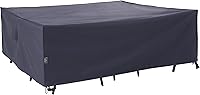 Vista 10 de F&J - Cubierta de mesa para patio al aire libre, 62 x 42 x 27.5 pulgadas, impermeable, resistente a los rayos UV, protección contra la nieve