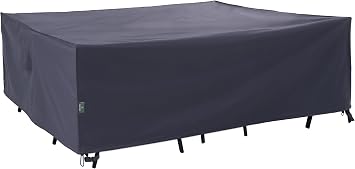 F&J Outdoors Patio Furniture Cover, Grey, Square, 84"W x 84"D x 27.5"H