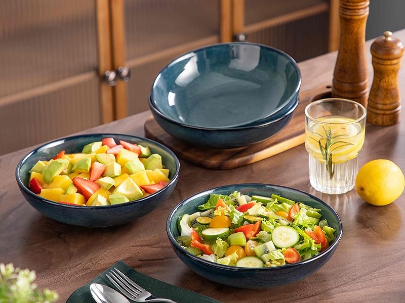 Platos Melamina Vancasso STERN Cuencos De Pasta Set De 6, 21,8 X