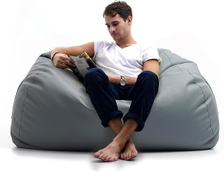 Floor beanbag,Gaming Bean Bag Chairs, Leather Bean Bag Chair (No Filler), Leather Bean Bag, Faux Leather Bean Bag,4ft Large Bean Bag Cover for Bedroom,Living Room,Game Room