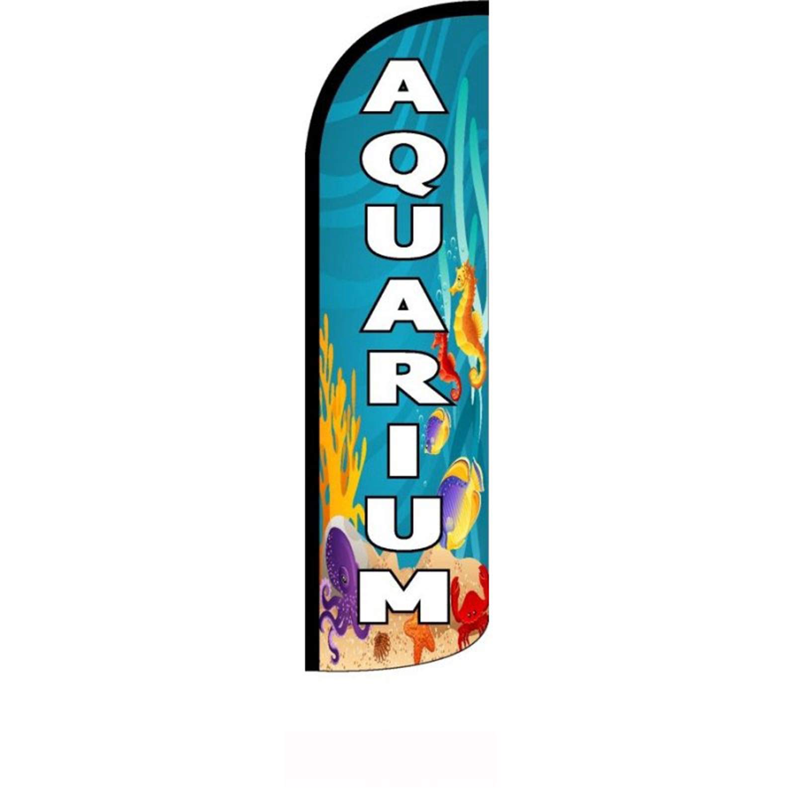 NEOPlex - "Aquarium" 12-Foot Windless Swooper Feather Flag (Flag ONLY)