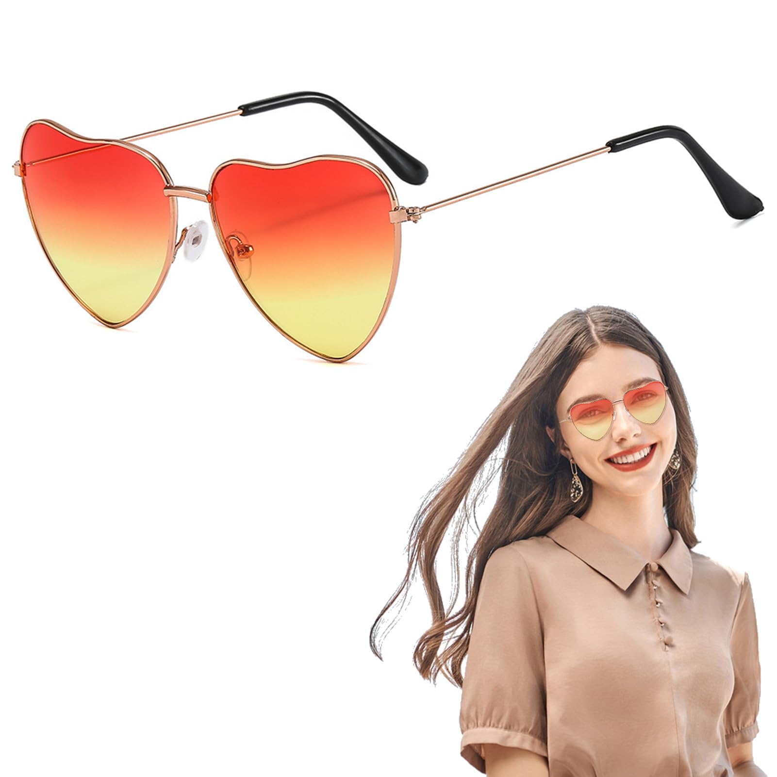 Heart Glasses Orange Heart Sunglasses Sunglasses Heart Glasses