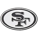 Rico Industries NFL San Francisco 49ers Chrome Finished Auto Emblem 3D Sticker