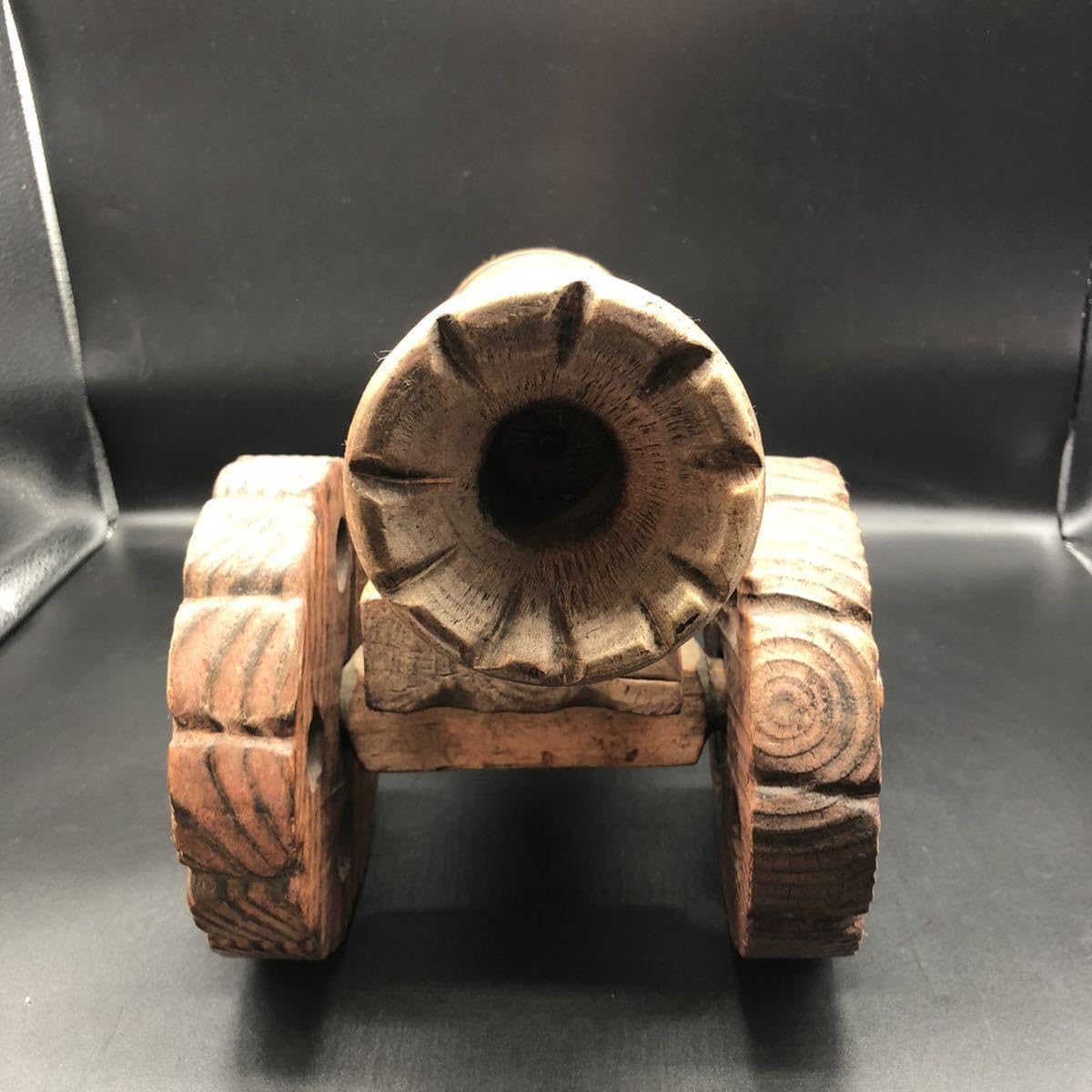 Amazon.co.jp: スペイン製木製大砲置物インテリア手作り長さ約47cm大型