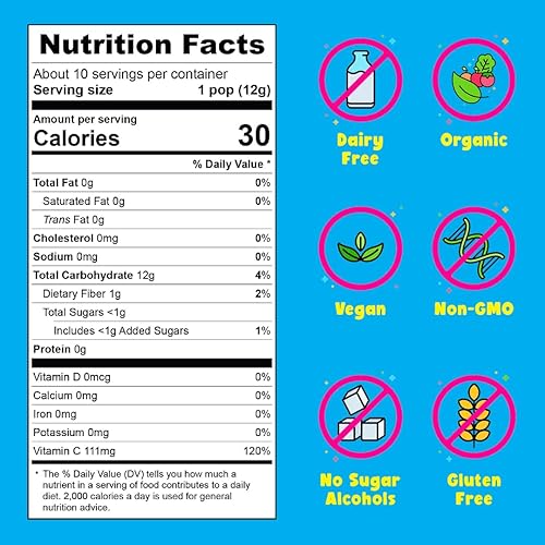 Miniatura 2 de Suckerz Paquete de 10 paletas de piña colada de fruta de la pasión y bola de mango, ventosas veganas con 92% menos de azúcar que las marcas líderes