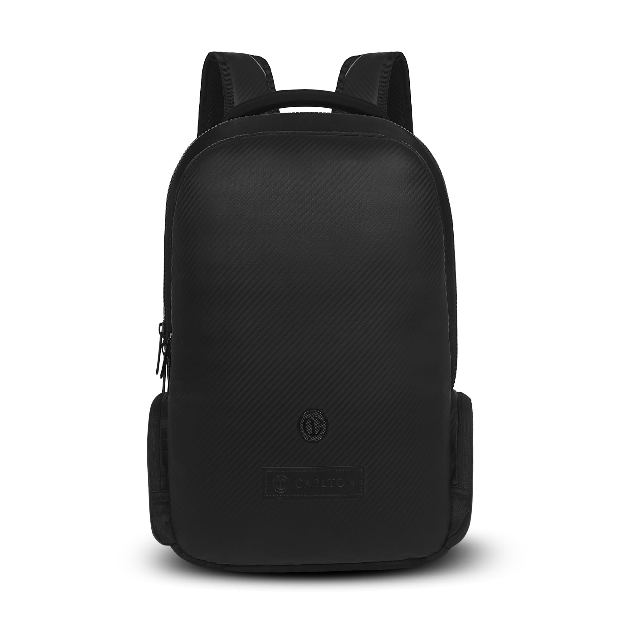 CARLTON Laptop Backpack 22L With Ergonomic Back Panel and Grab Handle, Concealed Back Pocket, Gadget Compartment & Expander |Carbon Black | Berkeley
