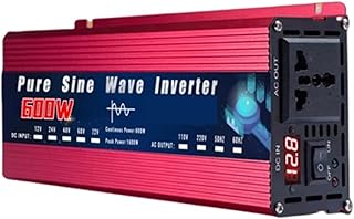 WLLKIY Inversor De Onda Sinusoidal Pura 12V 24/48V A CA 2200W 3000W 4000W Convertidor De Voltaje De Energía Portátil Inversor Solar For Automóvil (Color : 600W, Size : 24V)