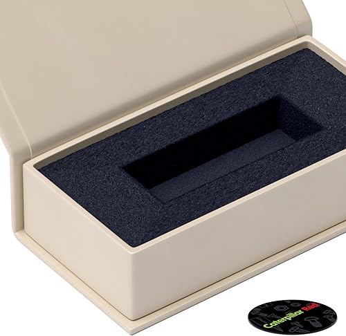 Caterpillar Red 4 cajas de regalo magnéticas con USB, color crema, unidades flash, unidades extraíbles, caja USB para boda, caja de regalo de