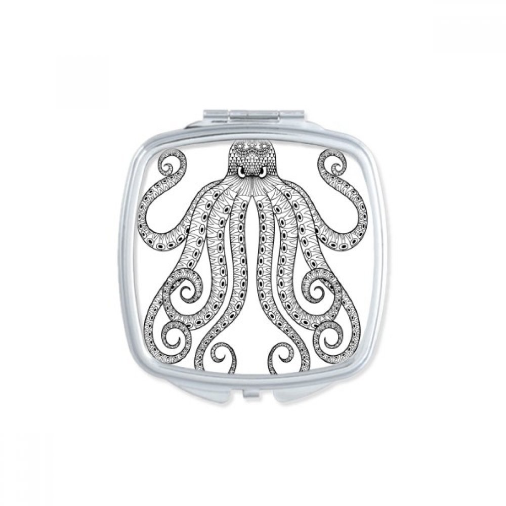Miroir compact carré DIYthinker avec motif singe pour maquillage nomade et cadeau