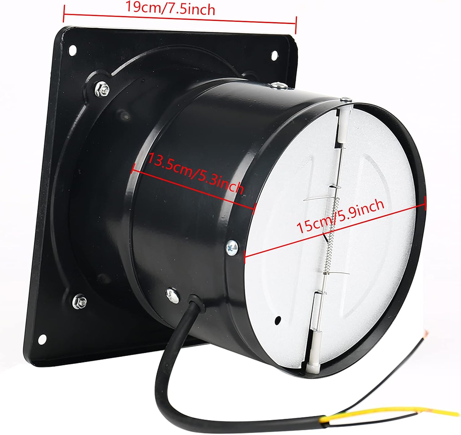 CABINAHOME Exhaust Fan, 6 inch Through the Wall Extractor Exhaust Ventilation Fan for Kitchen, Bathroom, Toilets, Bedroom, Living room, Shopping mall, and Office, 110V