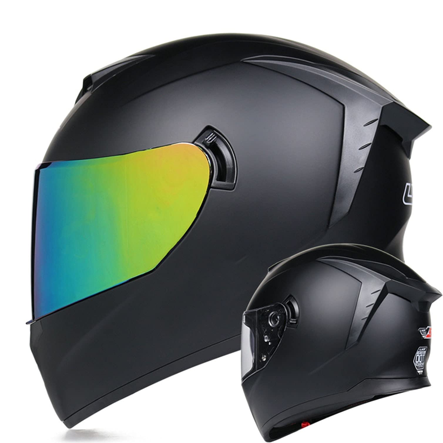 Amazon.co.jp: バイクフルフェイスヘルメットECE/DOT承認済みバイク