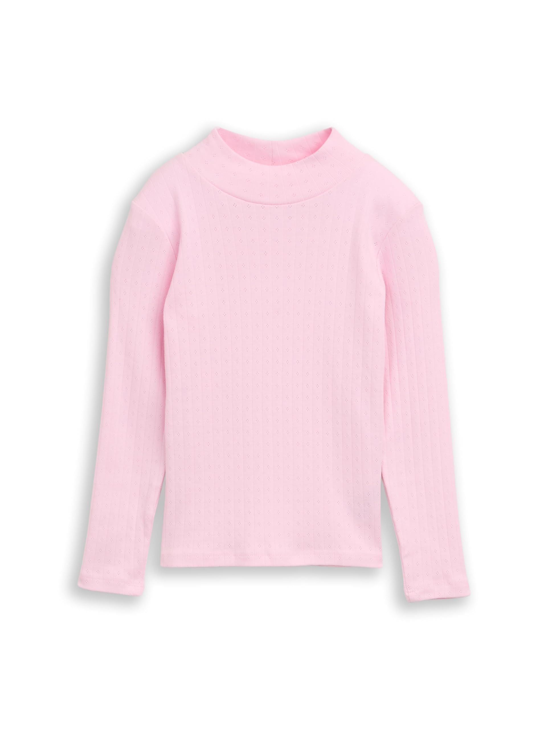 TOM TAILOR Mädchen 1048662 Kinder Pointelle Langarmshirt mit Rollkragen