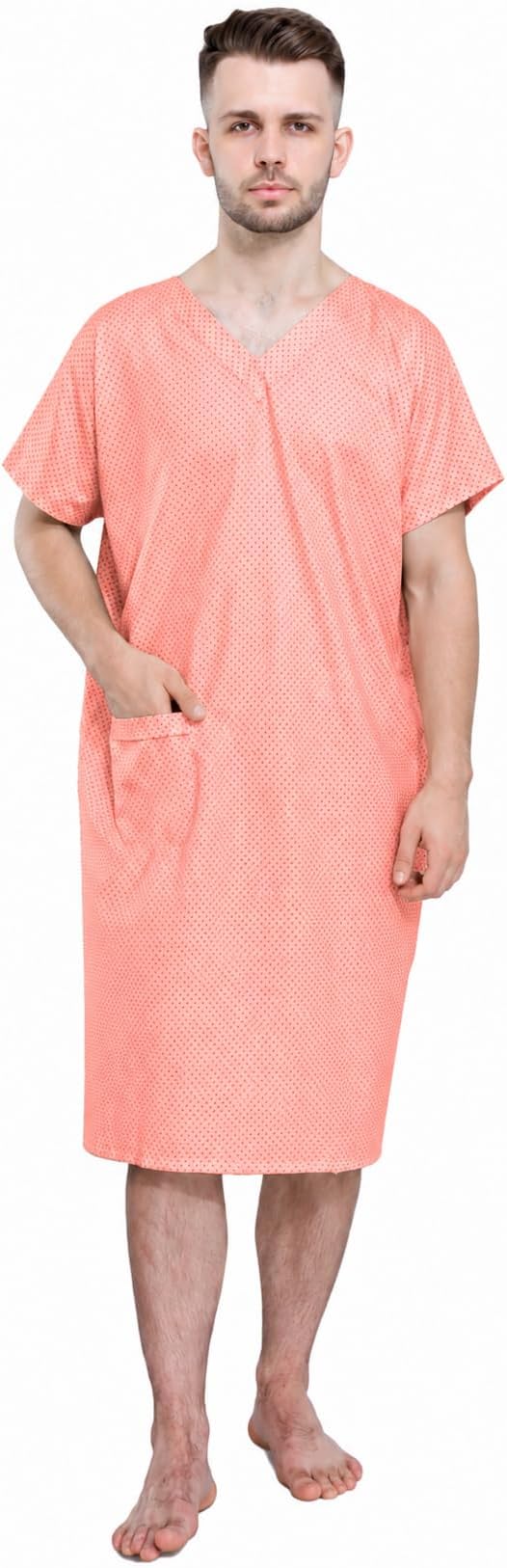 UNIFORM CRAFT Unisex Patient Gown | Comfortable Patient Wear for Men and Women Made of Light Weight Spun