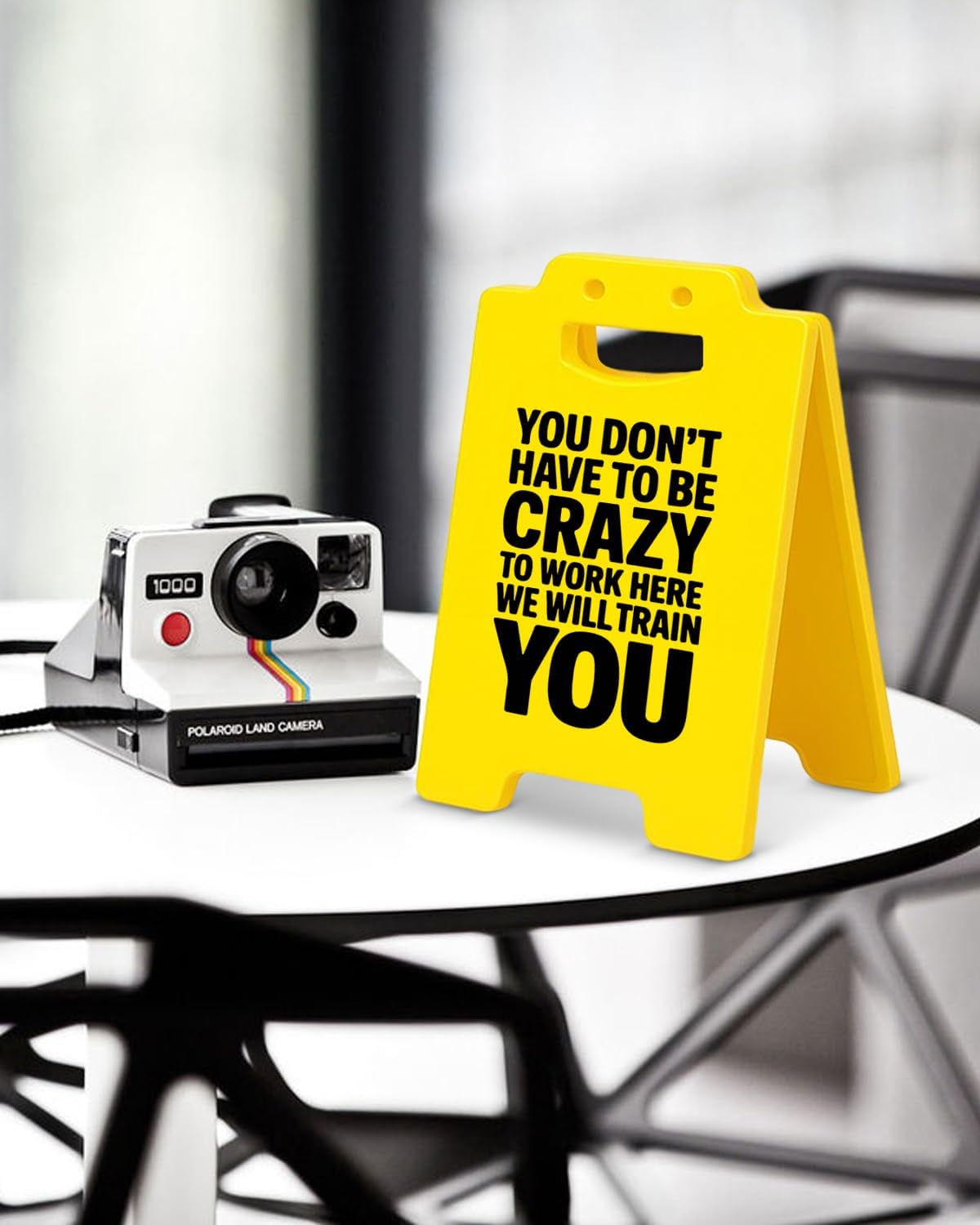 Funny Office Desk Decor Sign Fun You Don't Have To Be Crazy to Work Here Desk Sign Cubicle Workplace Decorations Humor Gag Office Gifts - Image 3