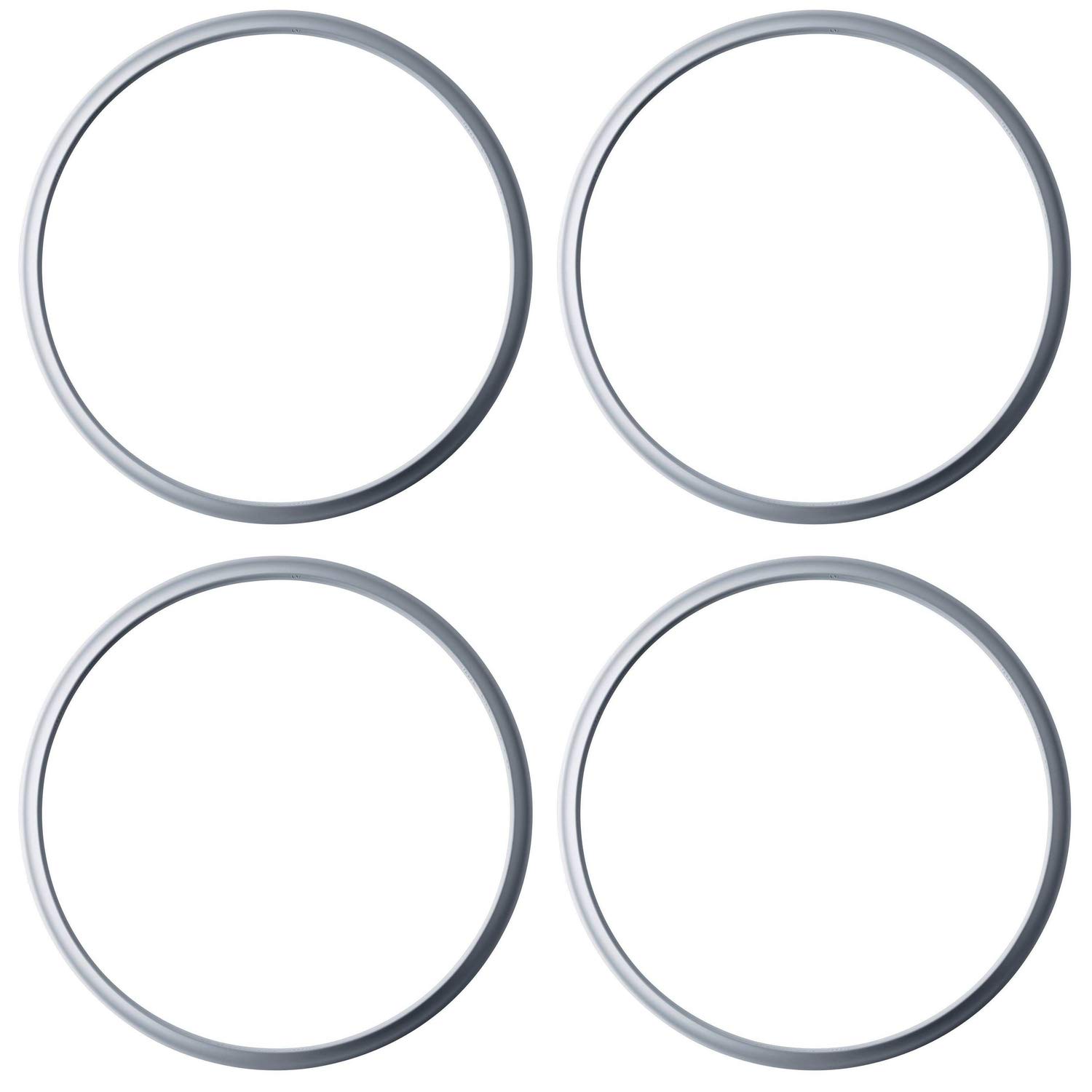 Silit Sicomatic 21.5016.2100 Lot de 4 joints d'étanchéité en silicone Gris Ø 22 cm