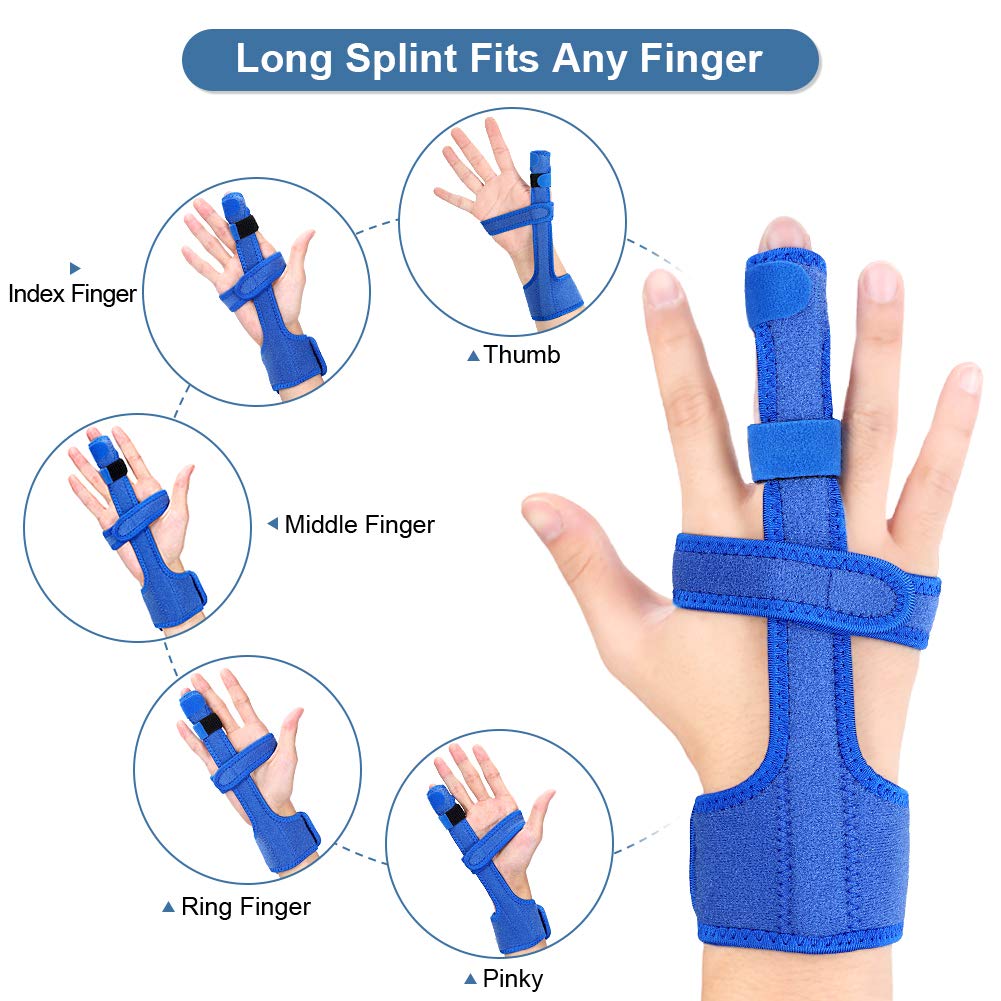 Buy Finger Splints Set, Trigger Finger Splint Wrist and Finger Knuckle Immobilization with