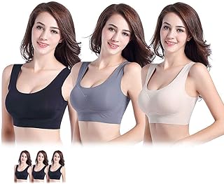 [Sholov] 【3枚組】 ナイトブラ ブラジャー スポーツブラ 揺れない 夜用 育乳 ヨガブラ ノンワイヤー 産後 肌優しい 背美人 胸解放 24時間活躍 バストアップ 人気 ジム フィットネス ランニングシャツ 多色 M