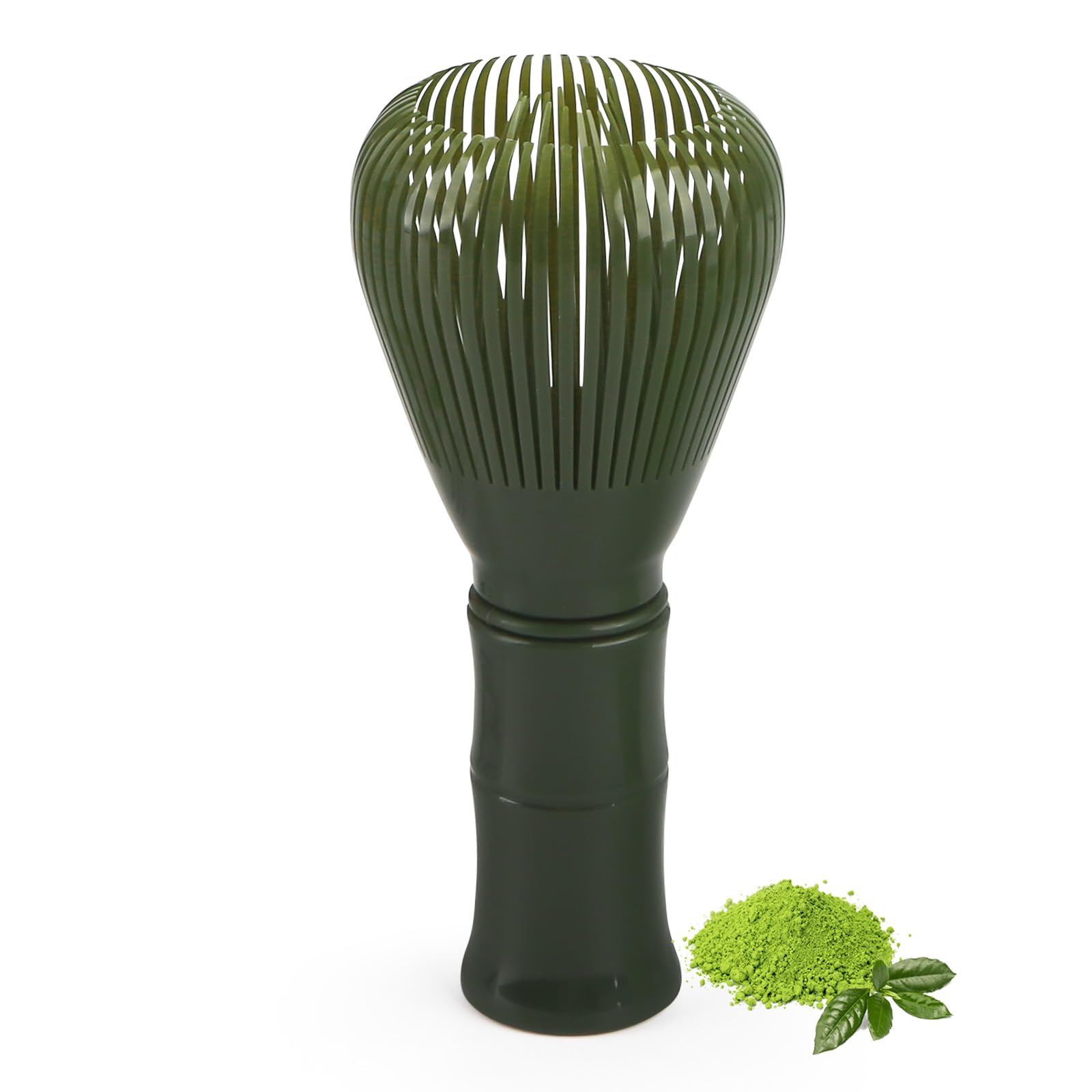 Matcha Whisk, Premium Green Resin Matcha Whisk, Traditional Japanese Chasen Set for Matcha Tea Preparation, Durable, Easy to Use & Authentic Design