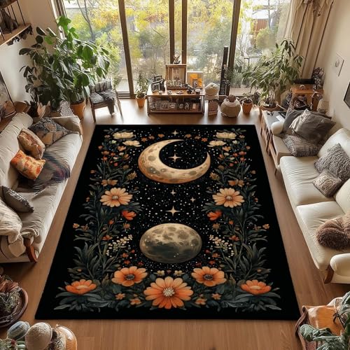 Tapete decorativo rectangular de fases lunares 10'x13' miniatura 1