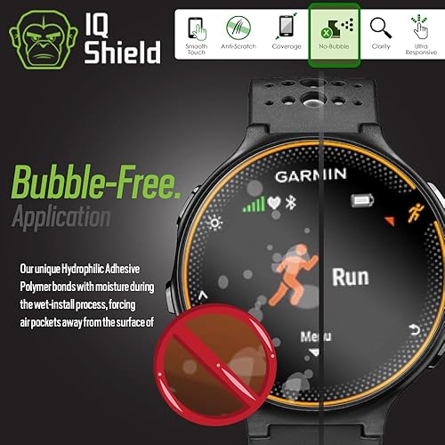 Miniatura 7 de IQShield Protector de pantalla compatible con Garmin Forerunner 235 225 620 220 (paquete de 6 unidades)