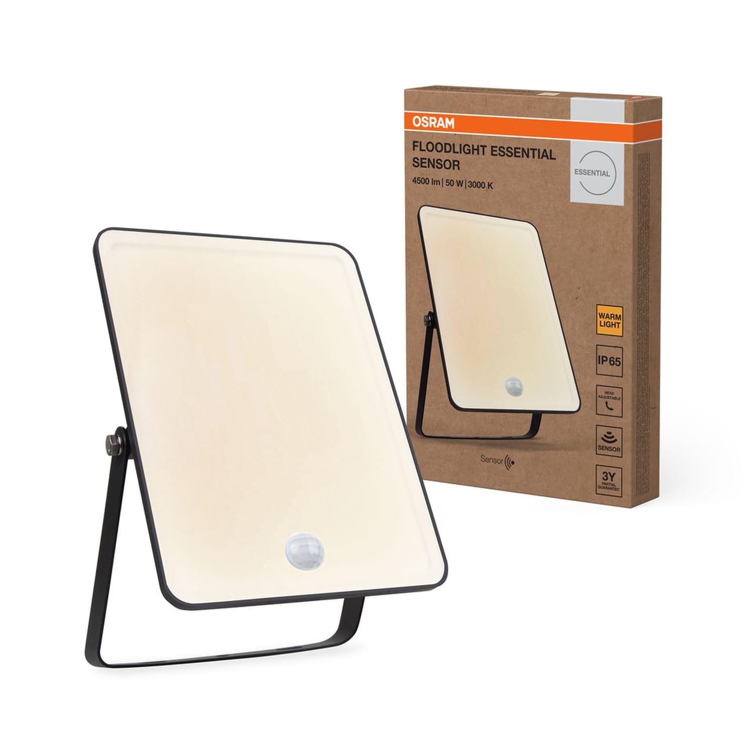 Licht-Erlebnisse LED Außenstrahler mit Bewegungsmelder Aluminium Schwarz 3000 K IP65 Außen Fassade Hof Einfahrt Garage L:16.1 cm Spot Garten