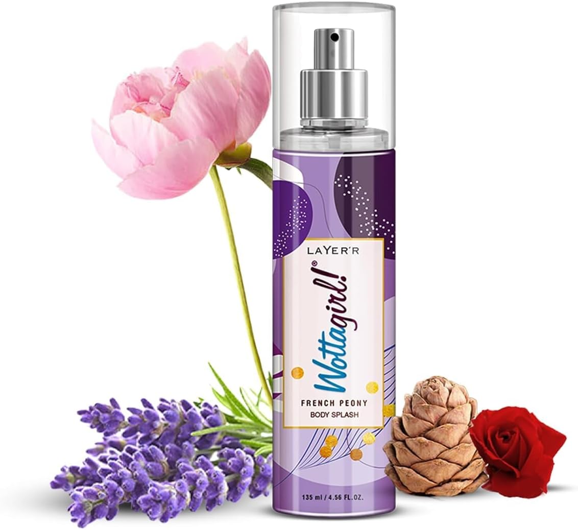 Wottagirl French Peony Body Splash Spray For Women 135Ml