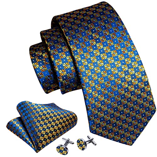 Set de corbata de seda con accesorios para hombre